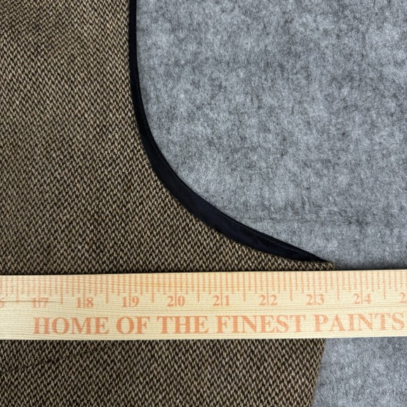 J Crew Vest Mens XL Brown Wool Blend Tweed Waistcoat Preppy Formal Business - Picture 5 of 11